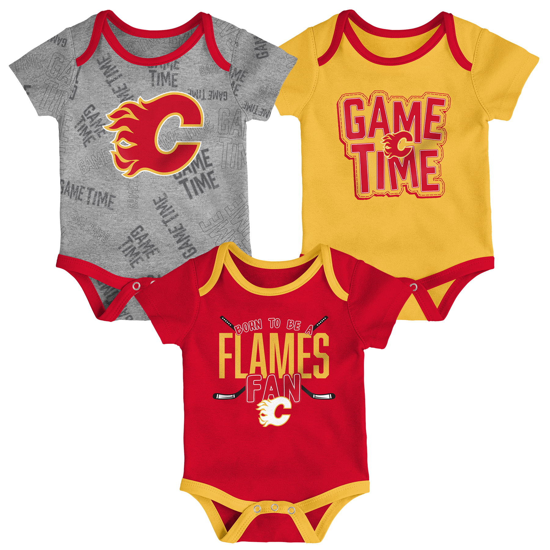 NHL Infant 3Pc Onesie Set Awesome Flames – GameOn!Ottawa