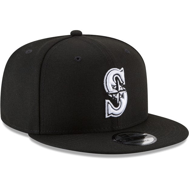 MLB Hat 950 Basic Snap Black and White Mariners