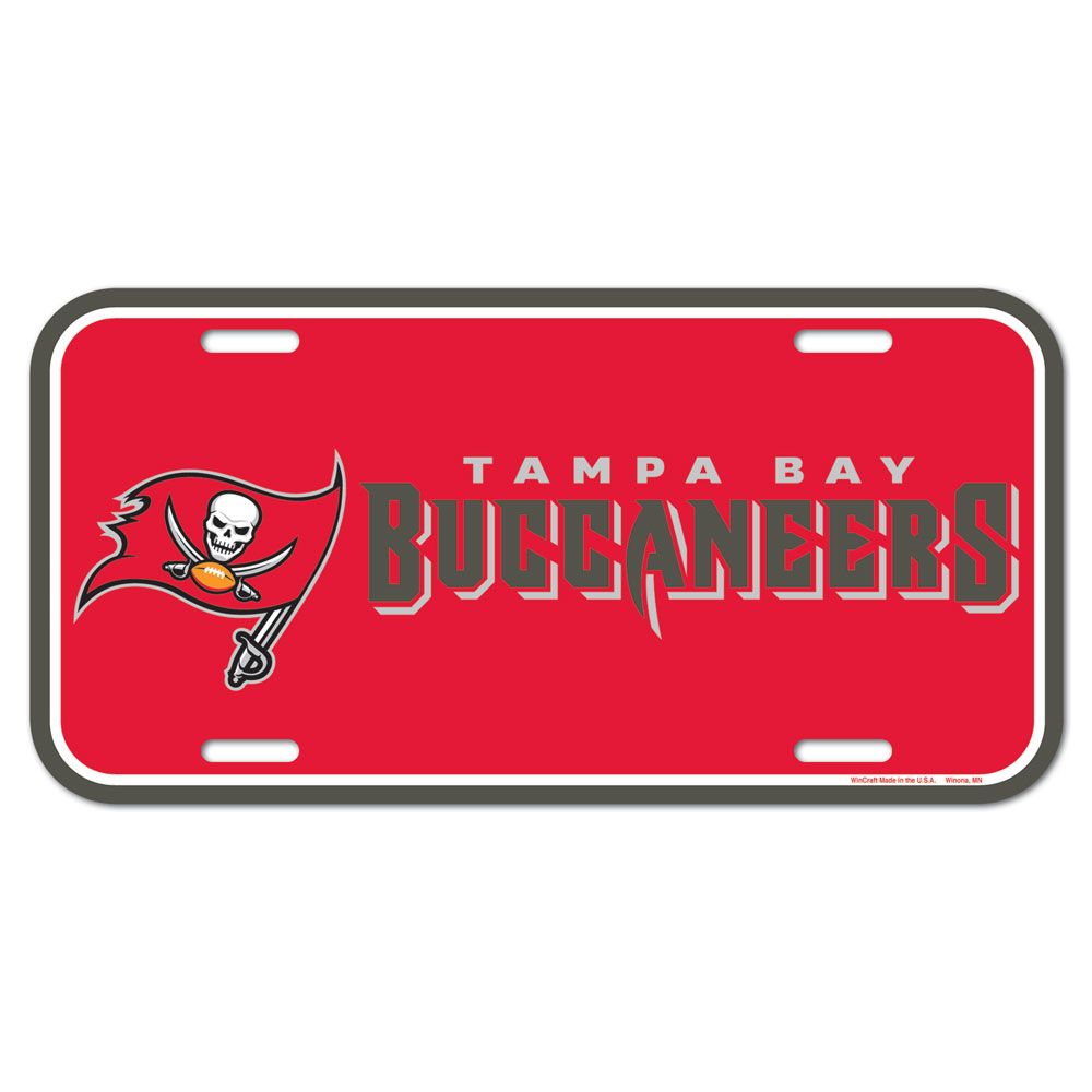 NFL License Plate Plastic Buccaneers