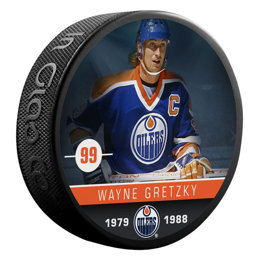 NHL Alumni Player Puck Wayne Gretzky Oilers