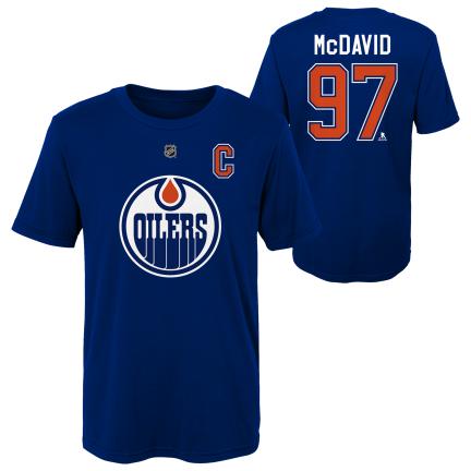 NHL Youth Player T-Shirt Home Royal Blue Connor McDavid Oilers