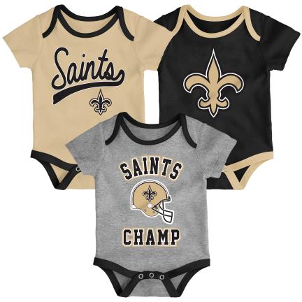 NFL Infant 3Pc Onesie Set Champ Creeper Saints