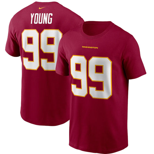 NFL Player T-Shirt Name And Number Chase Young Commanders