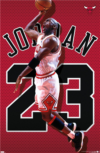 NBA Player Wall Poster Jersey Michael Jordan Bulls