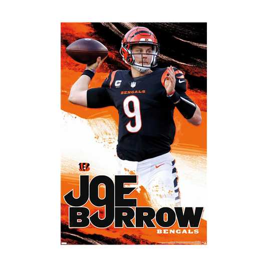 NFL Player Wall Poster Joe Burrow Bengals