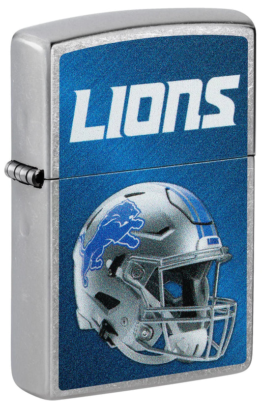 NFL Zippo Lighter Helmet Chrome Lions