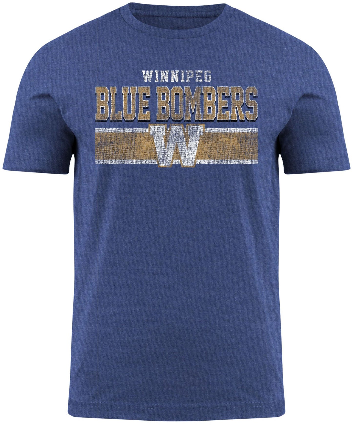 CFL T-Shirt Distressed Blue Bombers