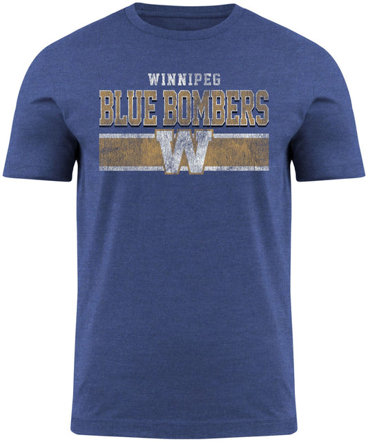 CFL T-Shirt Distressed Blue Bombers