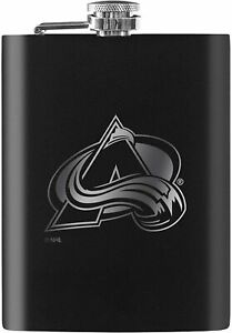 NHL Flask Laser Etched Avalanche