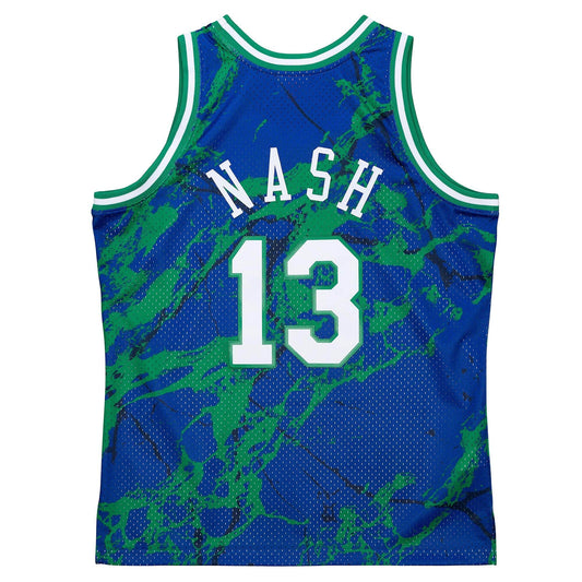 NBA Hardwood Classics Player Team Marble 1998-99 Swingman Jersey Steve Nash Mavericks (Blue)
