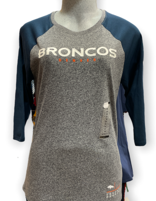 NFL Ladies 3/4 Sleeve Shirt Broncos