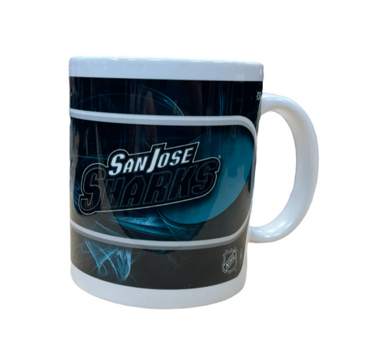 NHL Coffee Mug Subl. 11 Oz C-Handle White Sharks