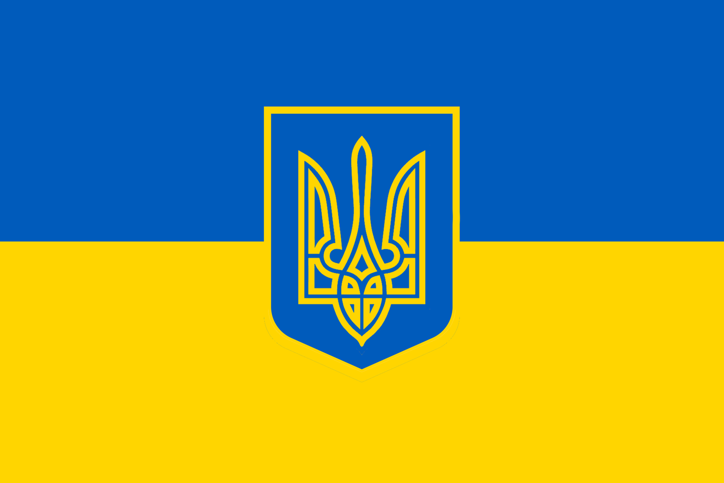 Country Flag 3x5 Ukraine (Tryzub Symbol)