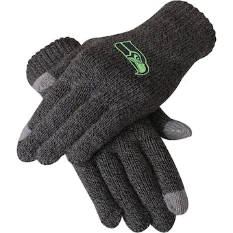 NFL Tech Gloves Charcoal Grey Seahawks