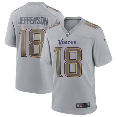 NFL Player Game Jersey Grey Atmosphere Justin Jefferson Vikings