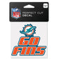 NFL Perfect Cut Decal 4x4 Slogan Dolphins