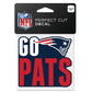 NFL Perfect Cut Decal 4x4 Slogan Patriots