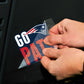 NFL Perfect Cut Decal 4x4 Slogan Patriots