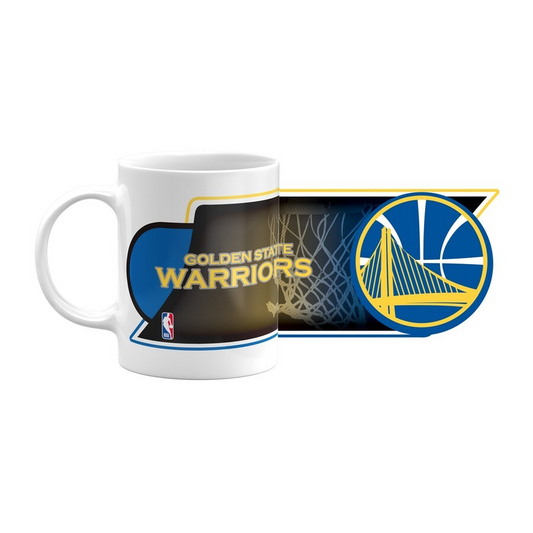 NBA Coffee Mug Subl. 11 Oz C-Handle White Warriors