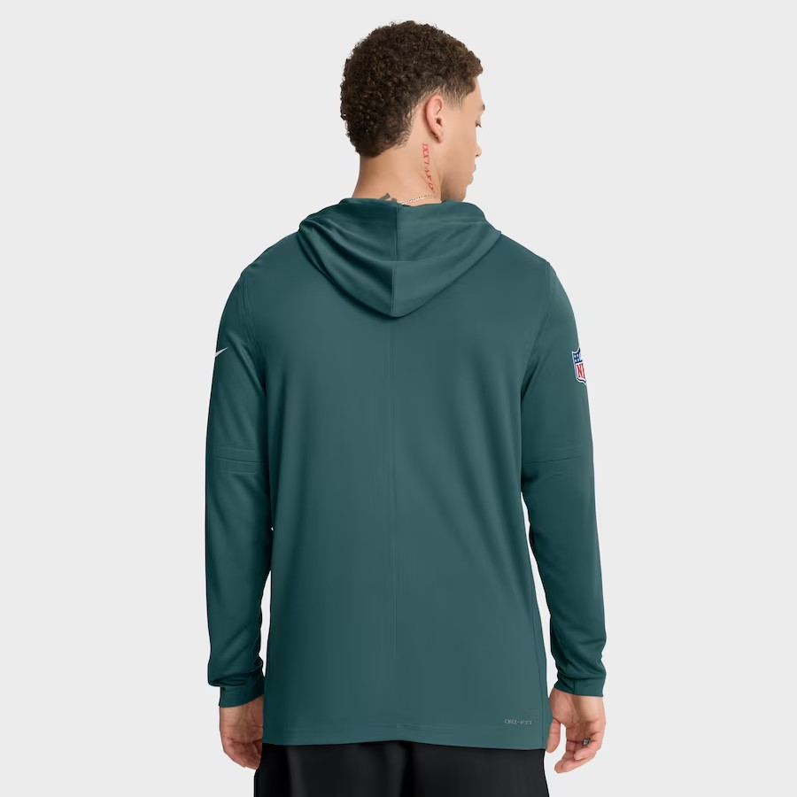 NFL Dri-FIT Long Sleeve Hoodie 2025 Sideline Pure Fury Eagles