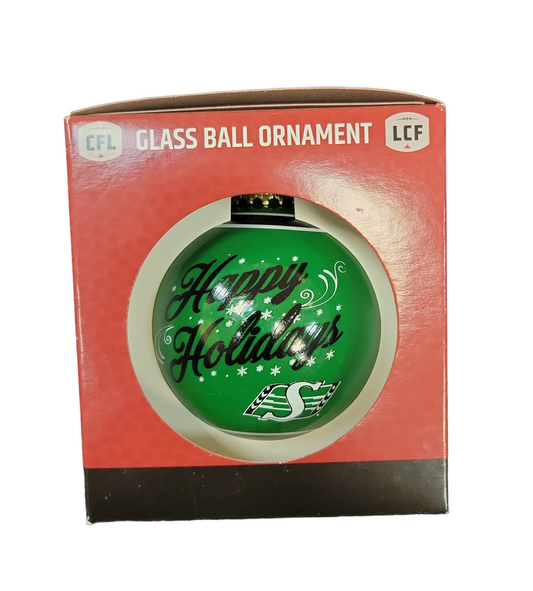 CFL Ornament Glass Ball Roughriders