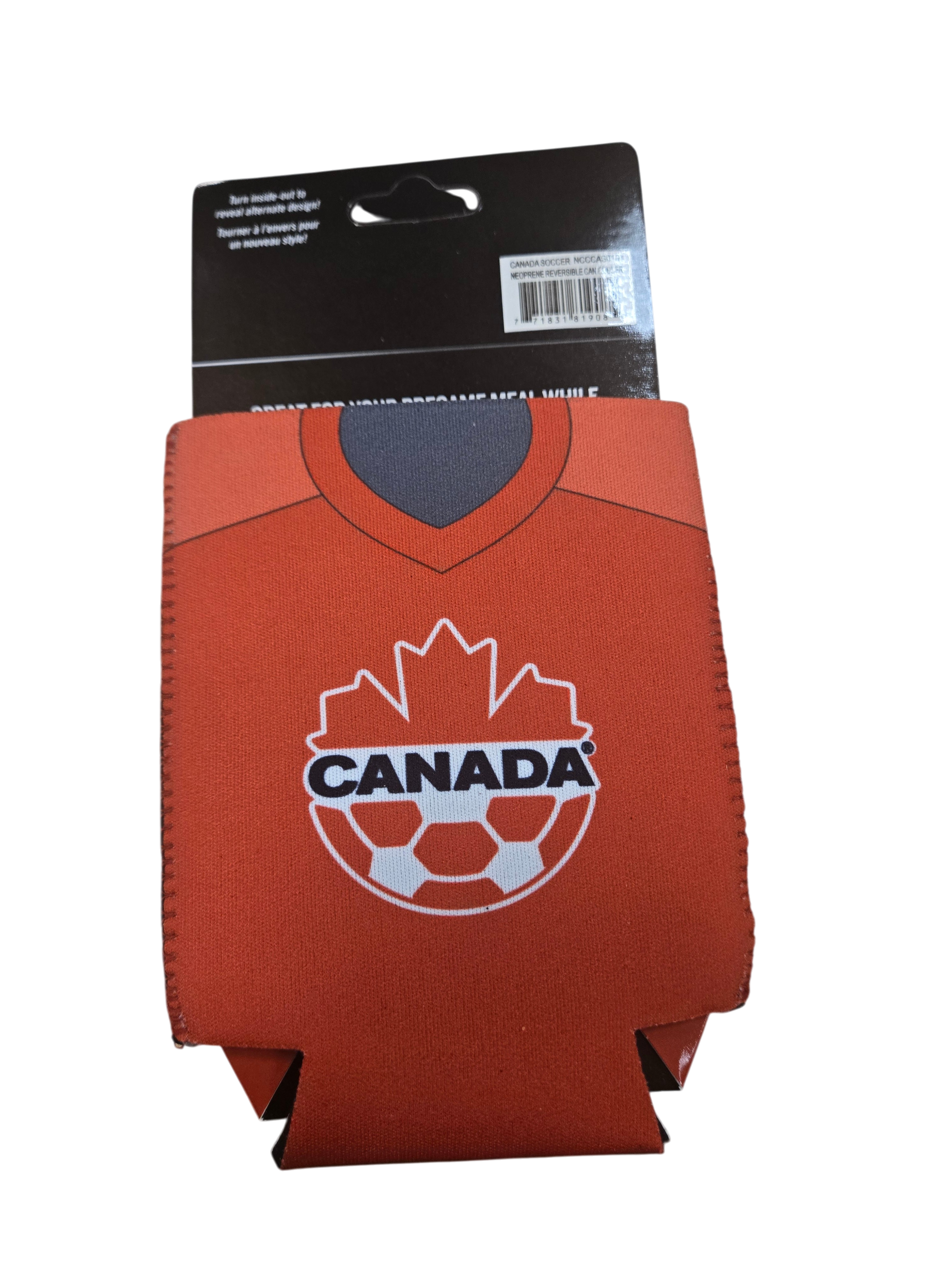 Canadian Soccer Association Reversable Neoprene Can Cooler Soccer Canada