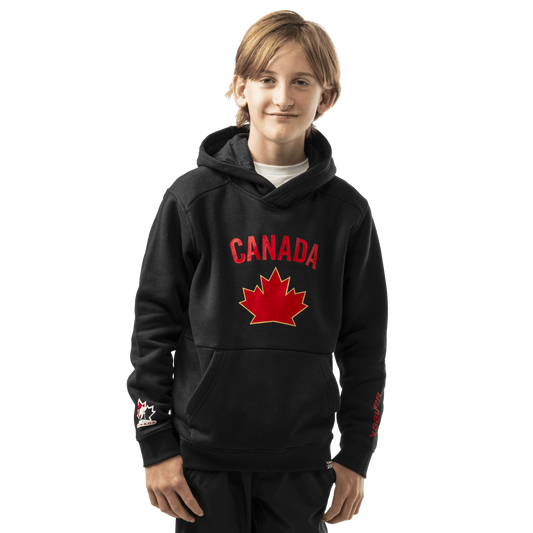 Hockey Canada Youth Hoodie Black Graphic 2024/2025 Team Canada