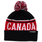 Hockey Canada Knit Hat Two Tone Pom Black Team Canada