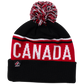 Hockey Canada Knit Hat Two Tone Pom Black Team Canada