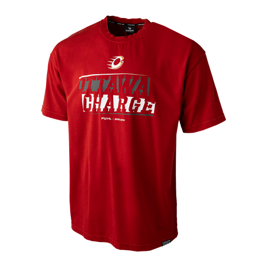 PWHL T-Shirt Team Color Boxy Ottawa Charge