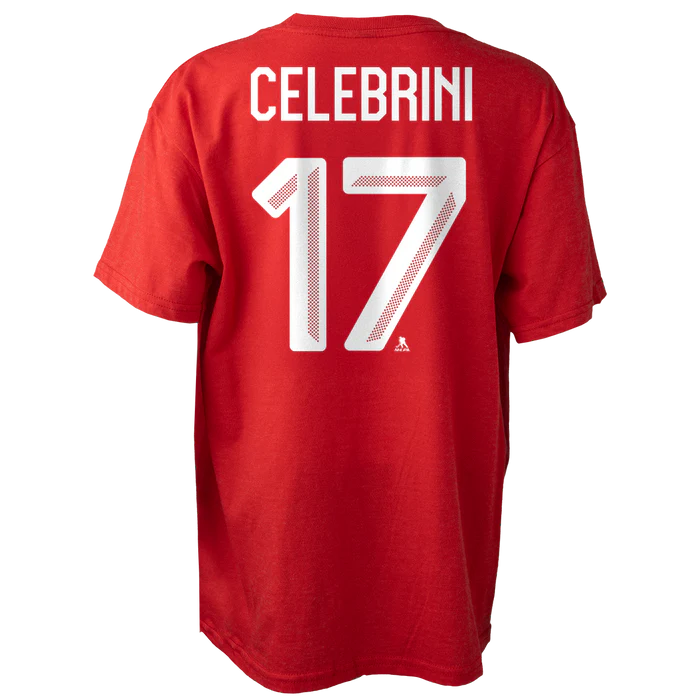 Hockey Canada Youth Player T-Shirt Macklin Celebrini Canada Men's National Ice Hockey Team 2026