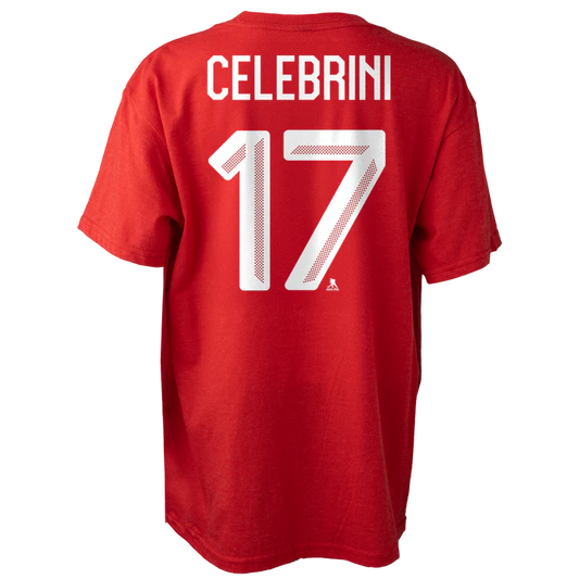 Hockey Canada Youth Player T-Shirt Macklin Celebrini Canada Men's National Ice Hockey Team 2026