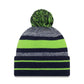 NFL Knit Hat Pom Cuff Seahawks