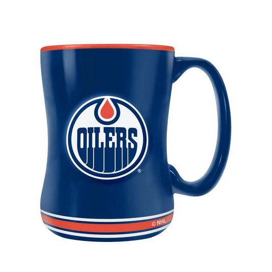 NHL Coffee Mug Sculpted Relief Oilers (Navy)