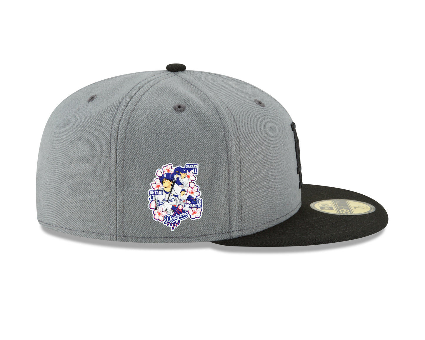 MLB Hat 5950 2-Tone Gray Japanese Multi Player 2025 Dodgers