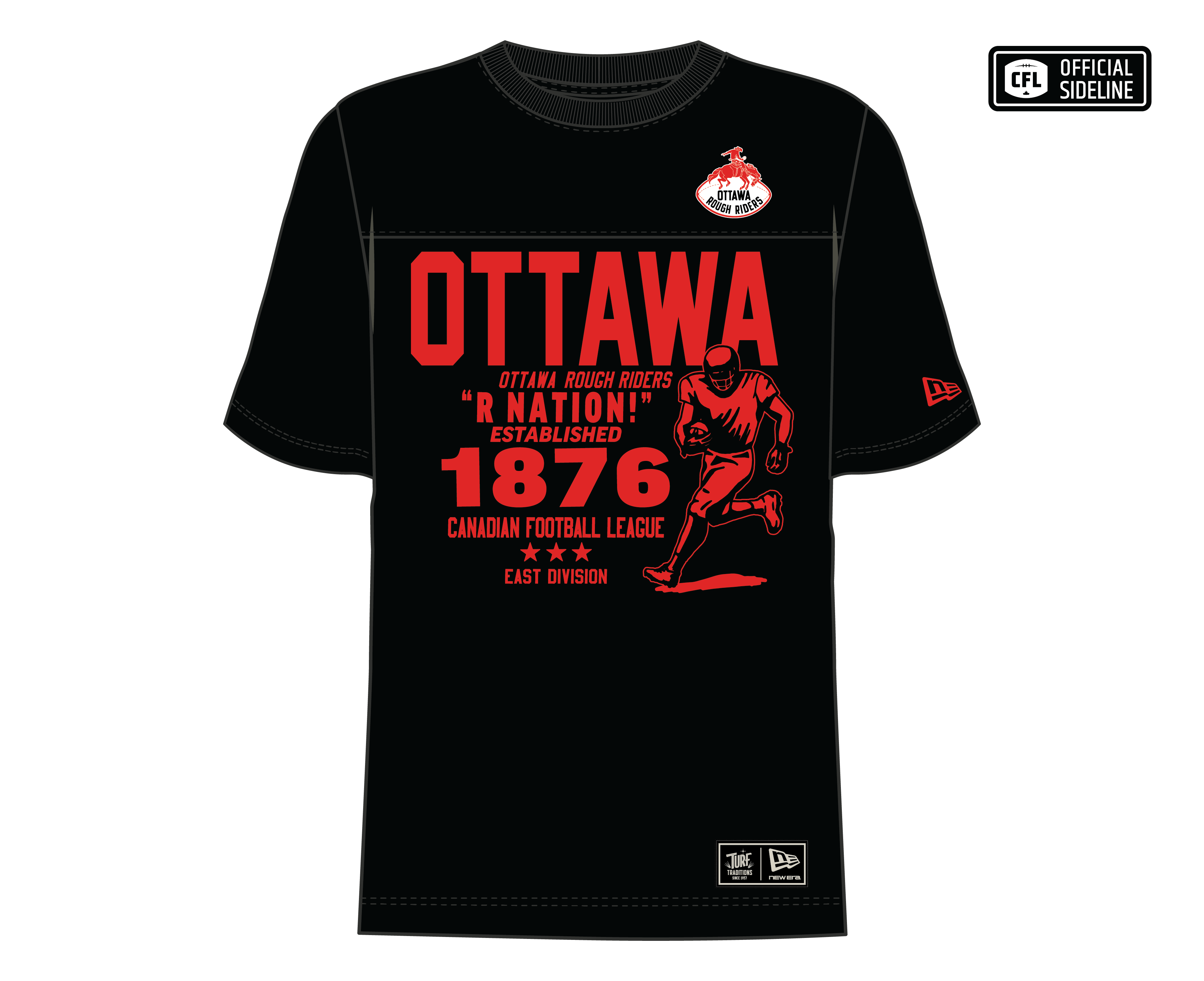 CFL T-Shirt Sideline 2026 Turf Traditions Redblacks