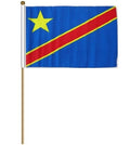 Country Stick Flag 12x18 Democratic Republic of the Congo (DRC)