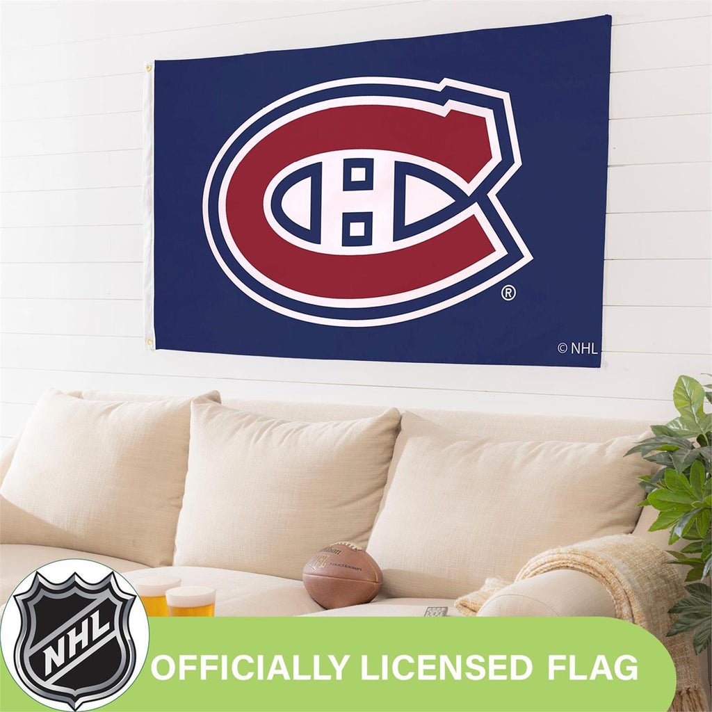 NHL 3x5 Single Sided Flag with 2 Grommets Canadiens