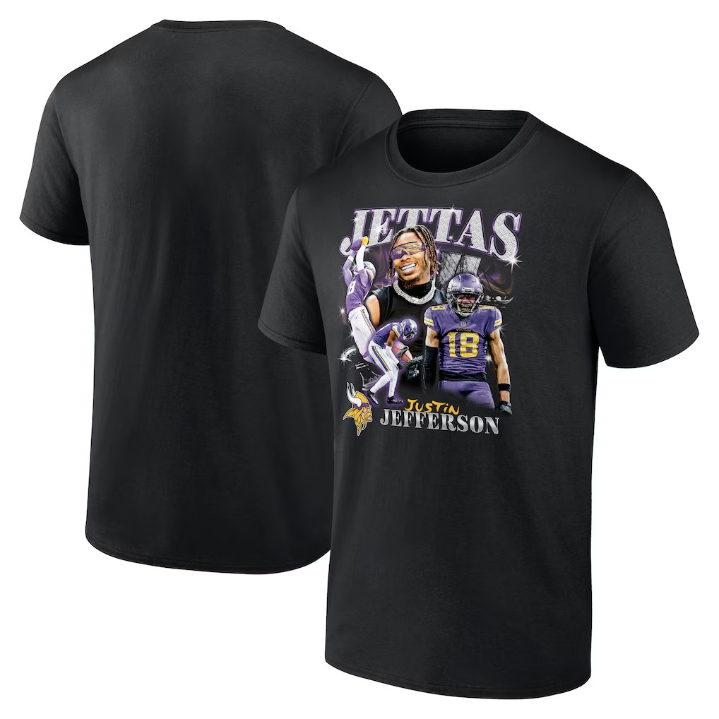 NFL Player T-Shirt Notorious Graphic Justin Jefferson Vikings