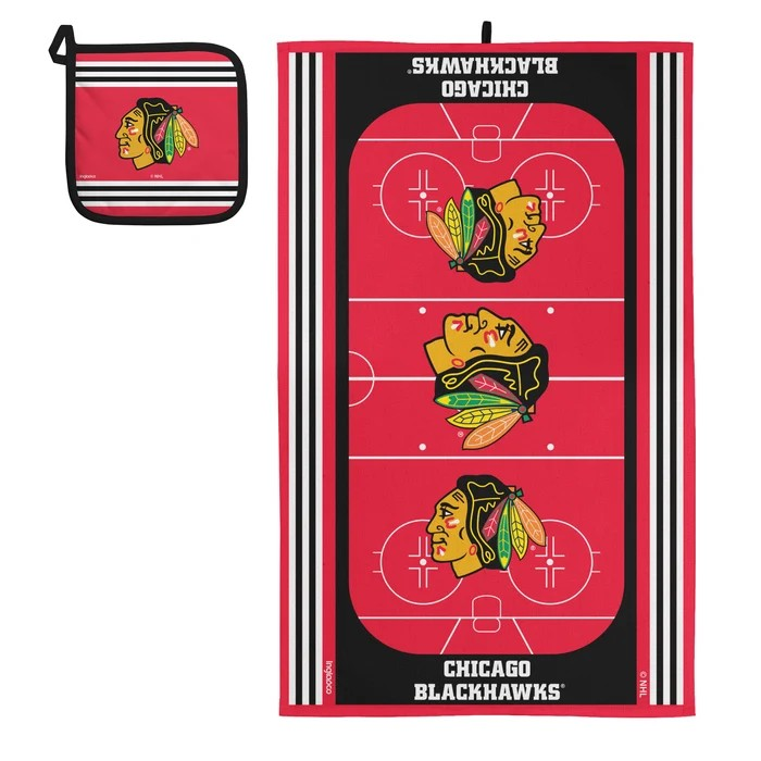 NHL Kitchen Powel & Pot Holder Sets Blackhawks