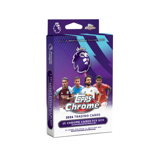 2025-26 Topps Chrome Premier League Cards Hanger Box