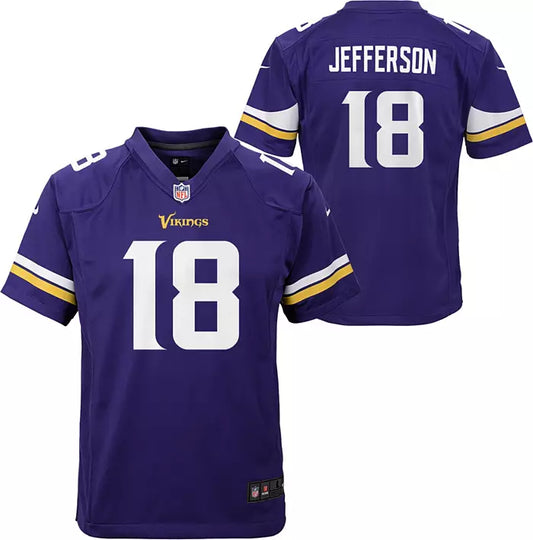 NFL Youth Player Game Jersey Home Justin Jefferson Vikings