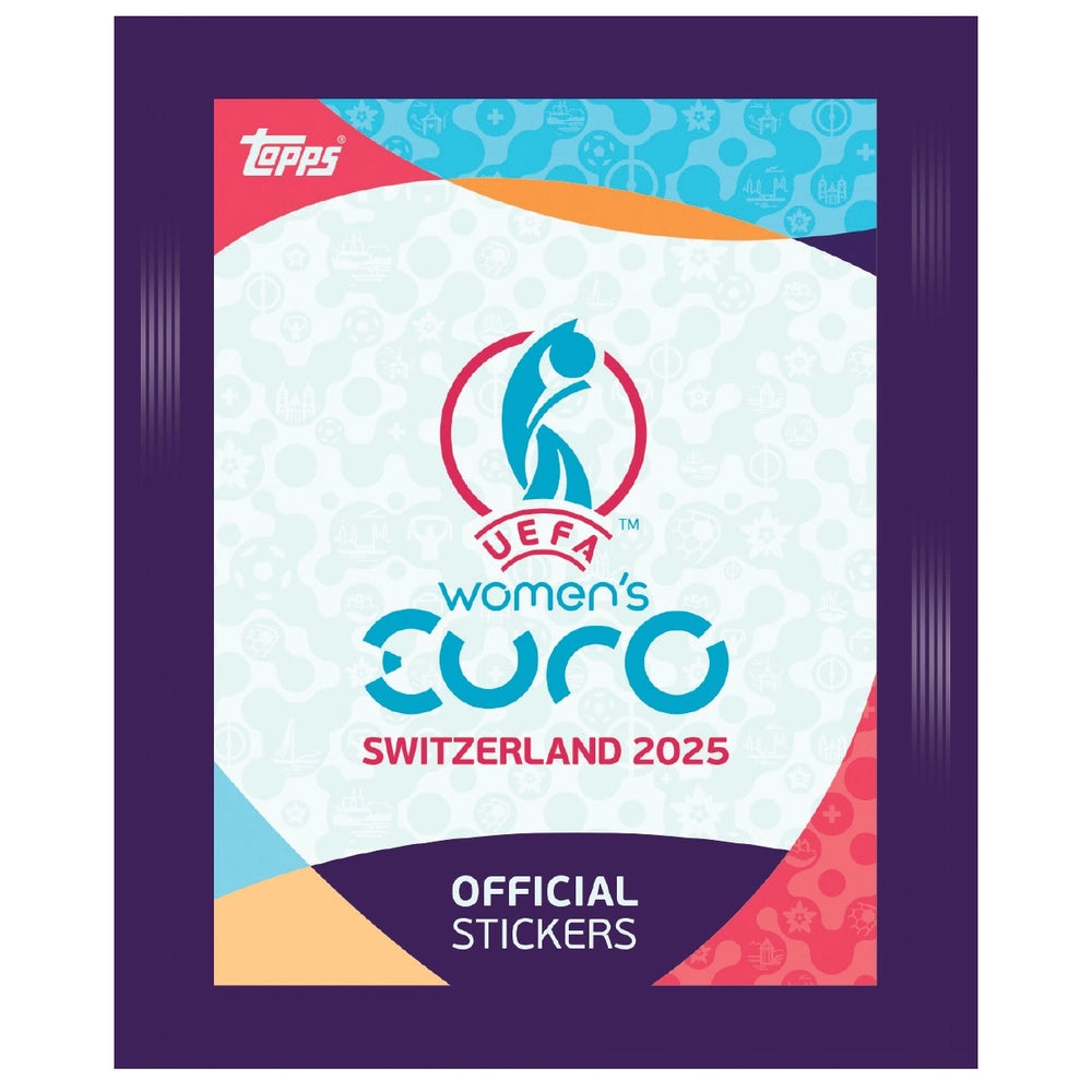 Topps Official Stickers Women's Euro Cup Switzerland 2025 UEFA Mega Starter Pack