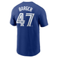 MLB Player T-Shirt Name And Number Home Addison Barger Blue Jays