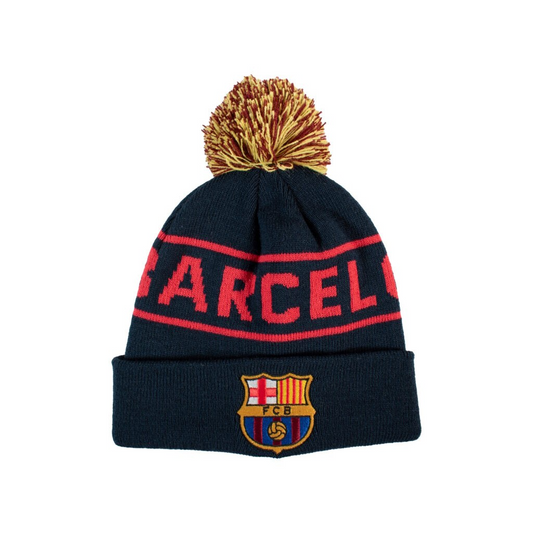 Ligue 1 Knit Hat Logo Pom Barcelona