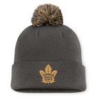 NHL Knit Hat Authentic Pro Rink Cuffed with Pom Military Appreciation Maple Leafs