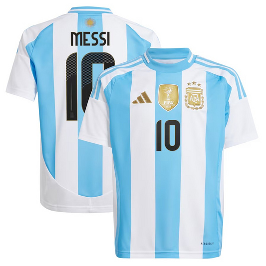 Argentina Youth Jersey Fifa World Champions Replica 2022 Lionel Messi Argentina