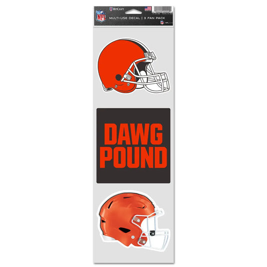 NFL Decal Multi Use 3 Pack Browns