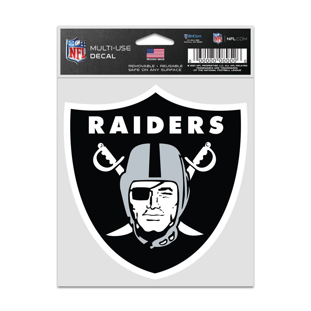 NFL Multi Use Decal 3.75x5 Logo Raiders