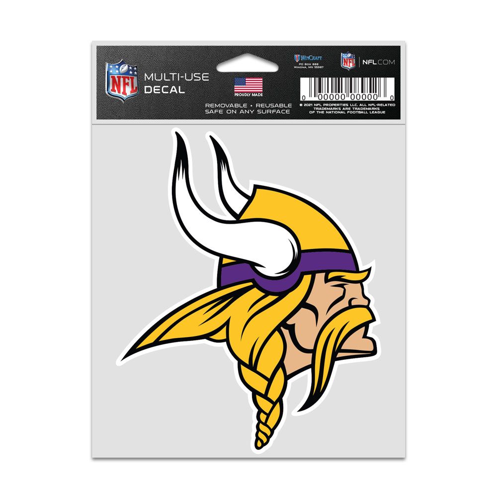 NFL Multi Use Decal 3.75x5 Logo Vikings